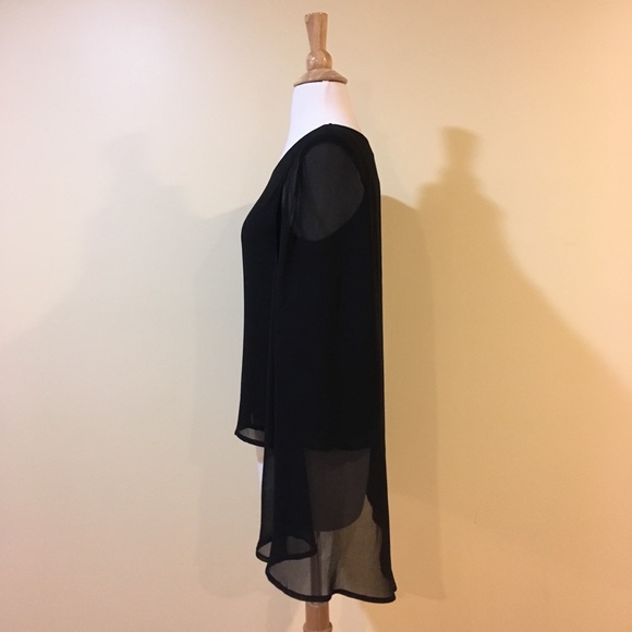 💥 CLEARANCE Sleeveless Chiffon Faux Cape Blouse - Picture 7 of 8